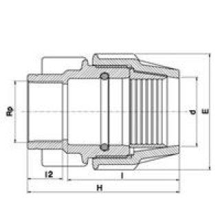 Anschlussverschraubung Innengewinde PP,d 16-63