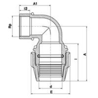 Winkel 90 Innengewinde PP, d 16?63