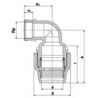 Winkel 90 Innengewinde PP, d 75