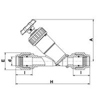Schr�gsitzventil, Ein- und Ausgang, Anschluss Serie 18, O-Ring NBR
